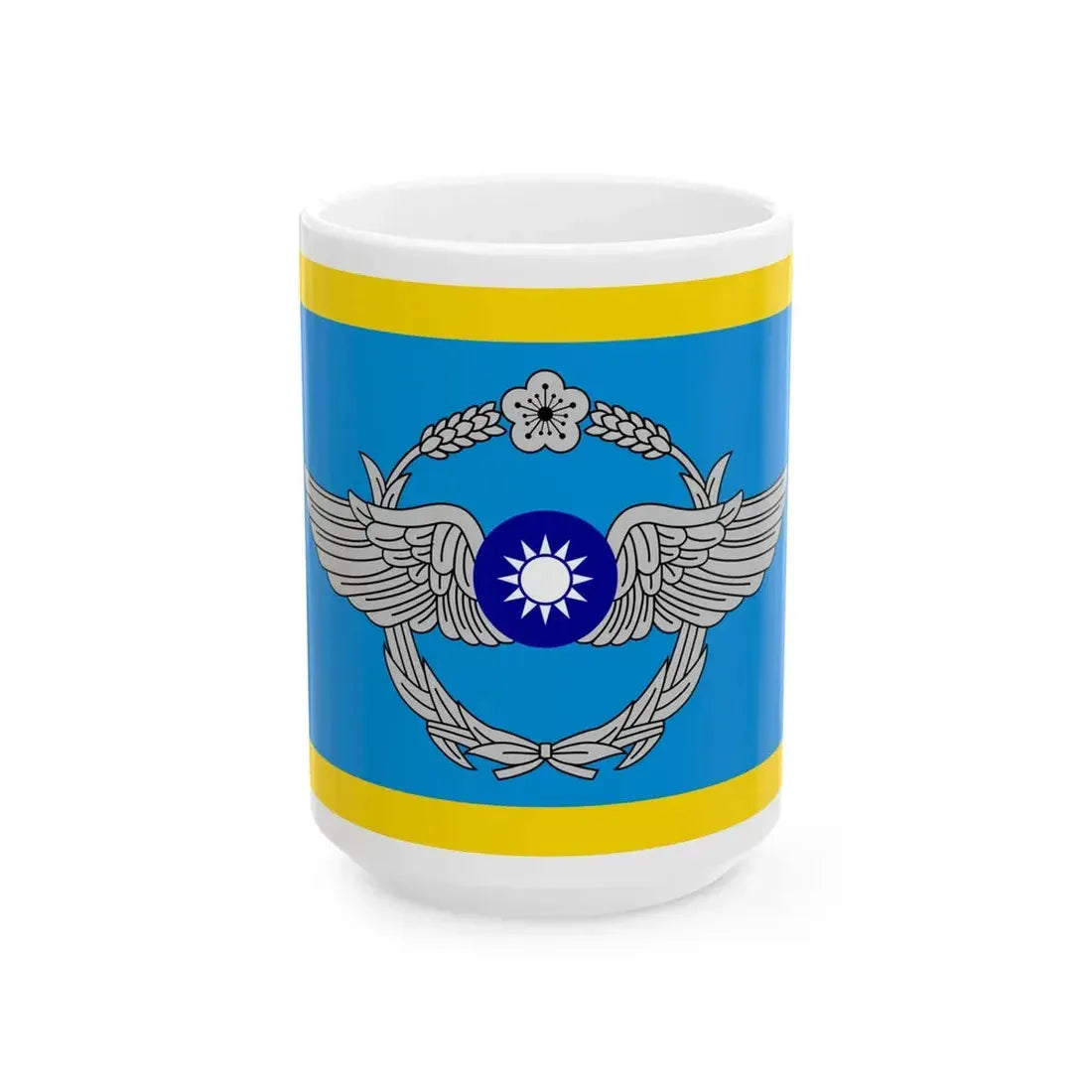 ROC Commanding General of Air Force Flag (China) White Coffee Mug 15oz - Go Mug Yourself