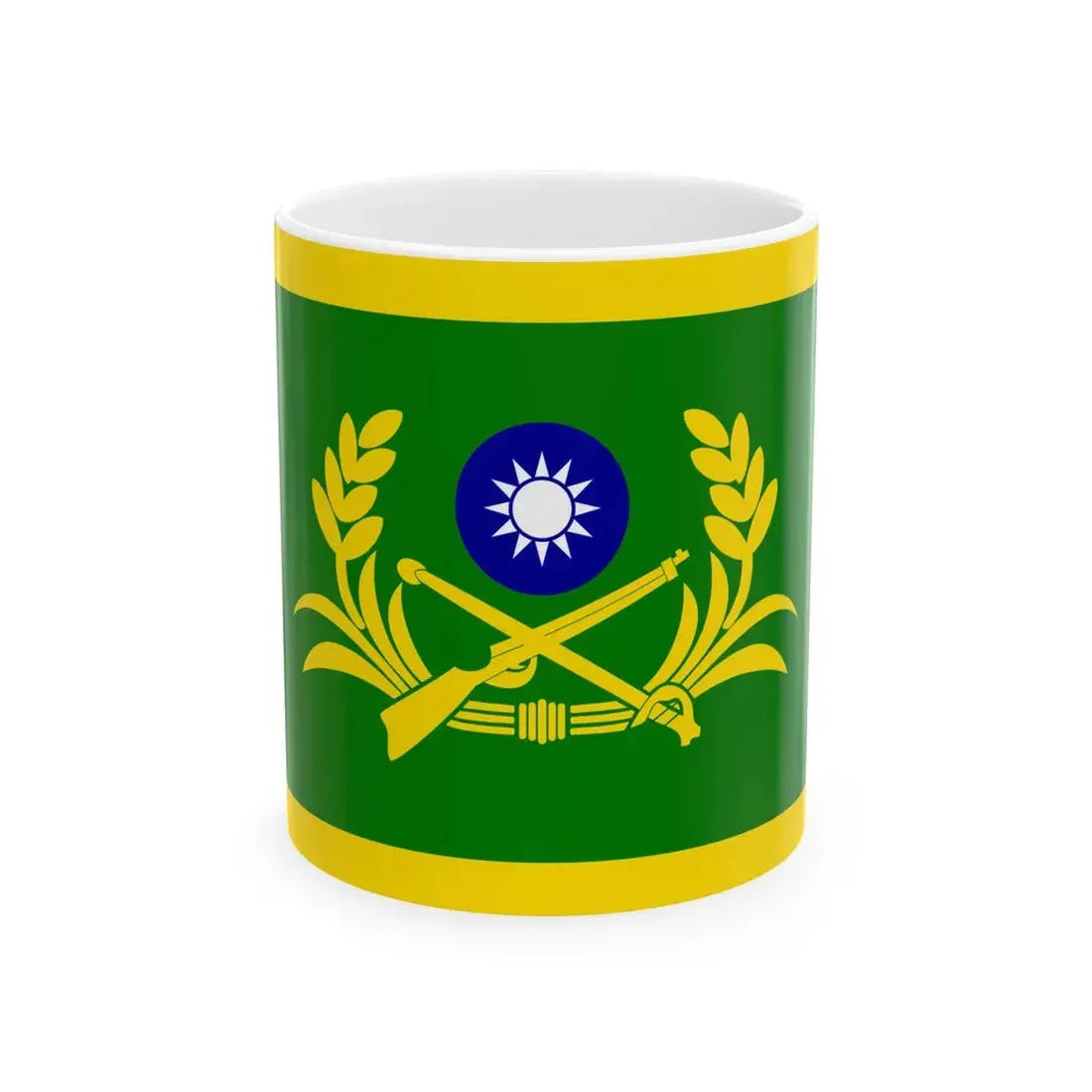 ROC Commanding General of Army Flag (China) White Coffee Mug 11oz - Go Mug Yourself