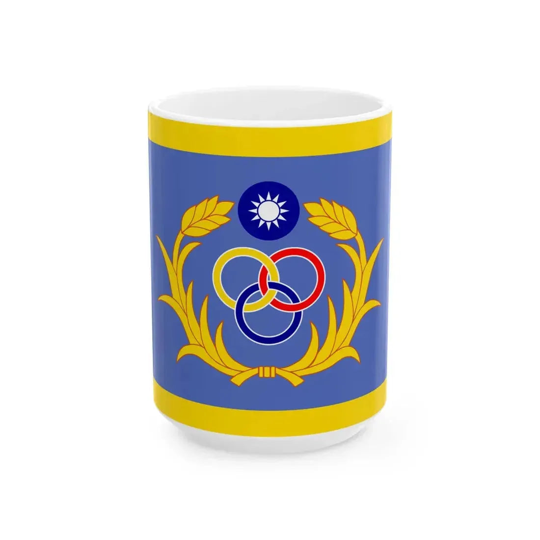 ROC Commanding General of Garrison Flag (China) White Coffee Mug 15oz - Go Mug Yourself