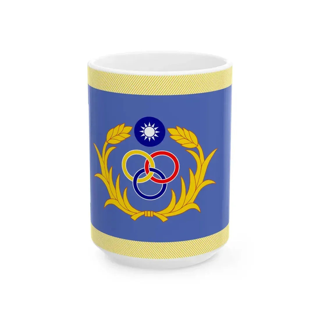 ROC Garrison Unit Flag (China) White Coffee Mug 15oz - Go Mug Yourself