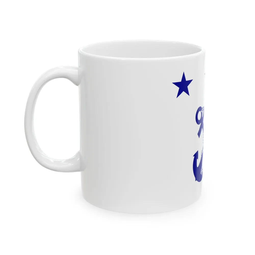 ROC General Chief of Staff of the Ministry of National Defense Flag 1947 (China) White Coffee Mug - Go Mug Yourself