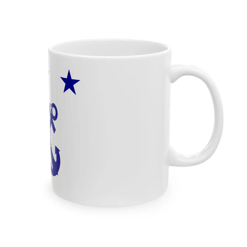 ROC General Chief of Staff of the Ministry of National Defense Flag 1947 (China) White Coffee Mug - Go Mug Yourself