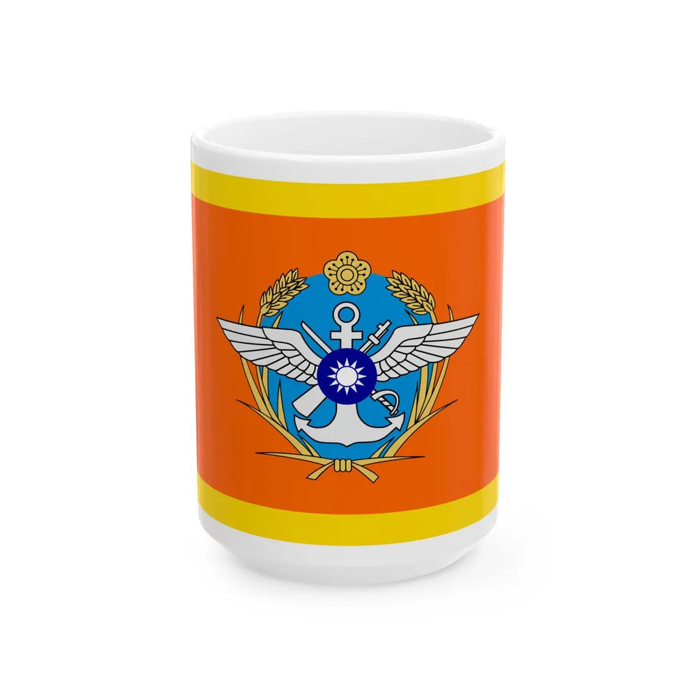 ROC General Chief of Staff of the Ministry of National Defense Flag (China) White Coffee Mug 15oz - Go Mug Yourself