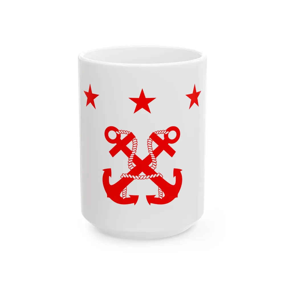 ROC Minister of National Defense Flag 1947 (China) White Coffee Mug 15oz - Go Mug Yourself