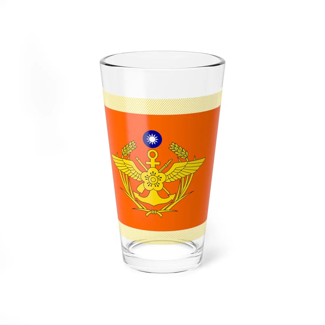 ROC NDU Fu Hsing Kang College Flag (China) Pint Glass 16oz 16oz - Go Mug Yourself