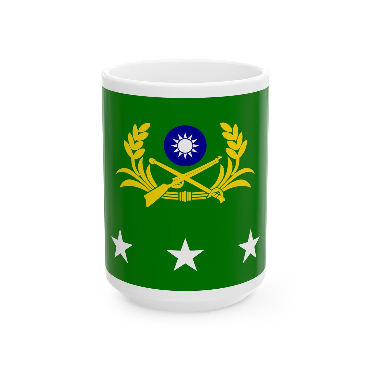 ROCA Generals Flag 1958 (China) White Coffee Mug-15oz-Go Mug Yourself