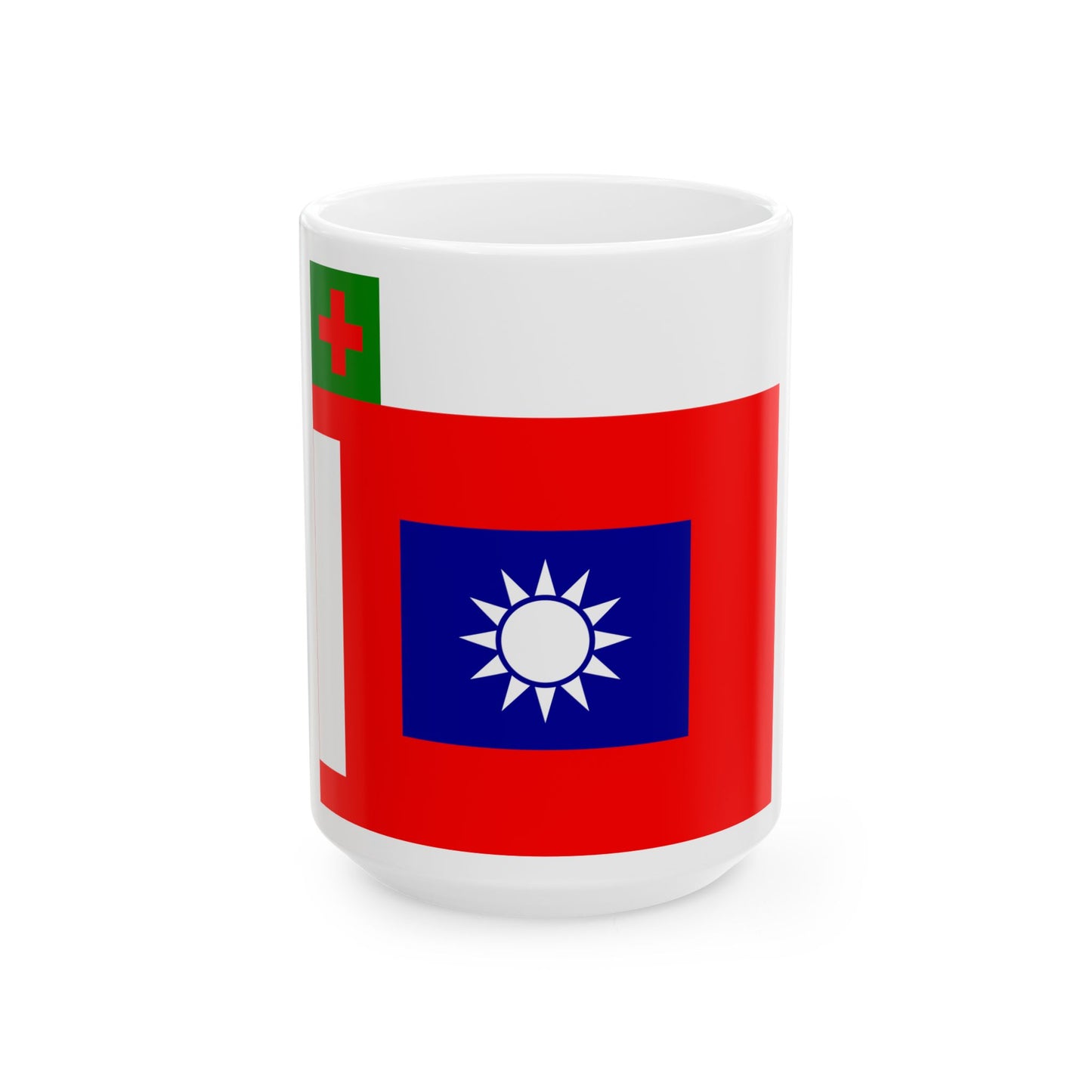 ROCA Hospital Flag 1934 (China) White Coffee Mug-15oz-Go Mug Yourself