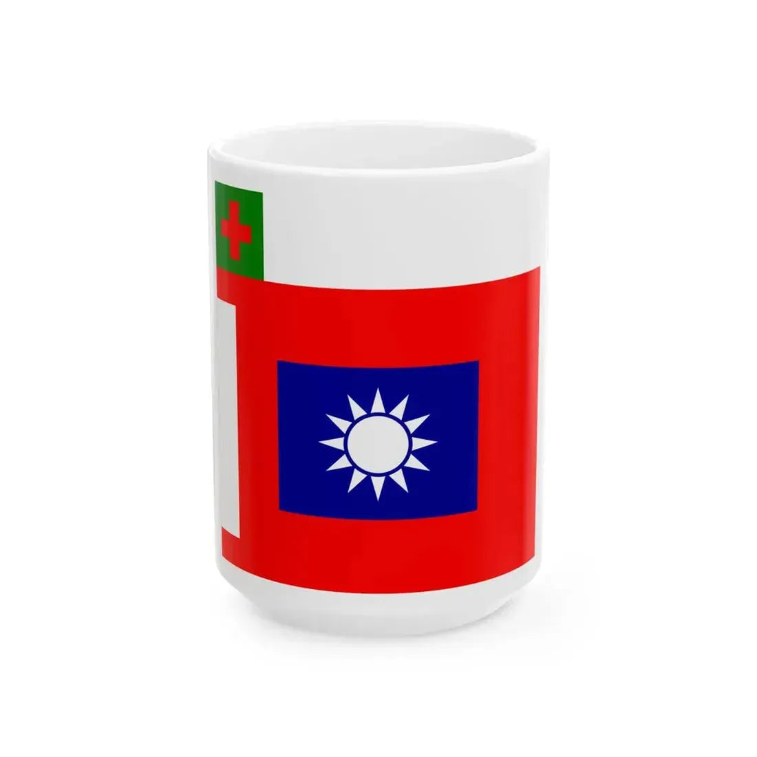 ROCA Hospital Flag 1934 (China) White Coffee Mug 15oz - Go Mug Yourself