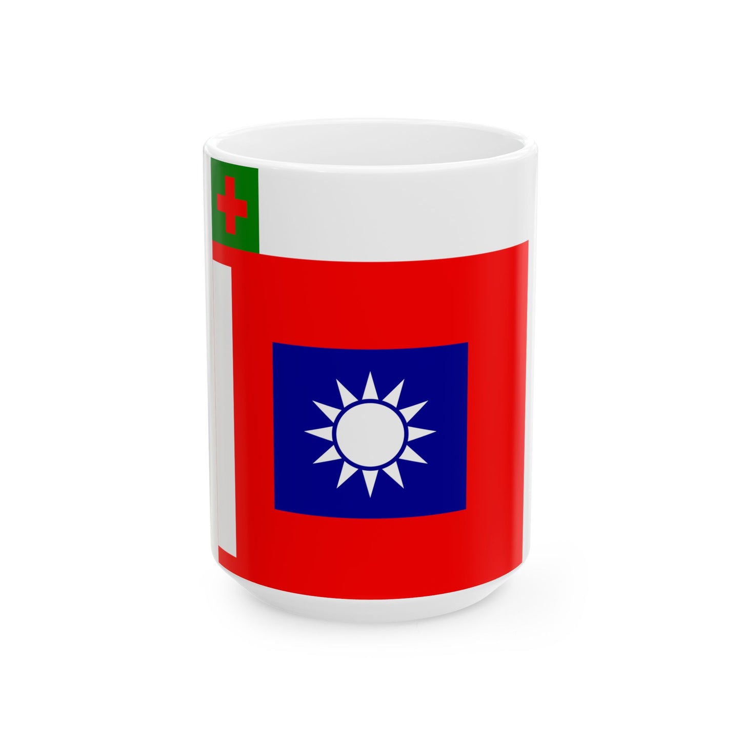 ROCA Hospital Flag 1935 (China) White Coffee Mug-15oz-Go Mug Yourself