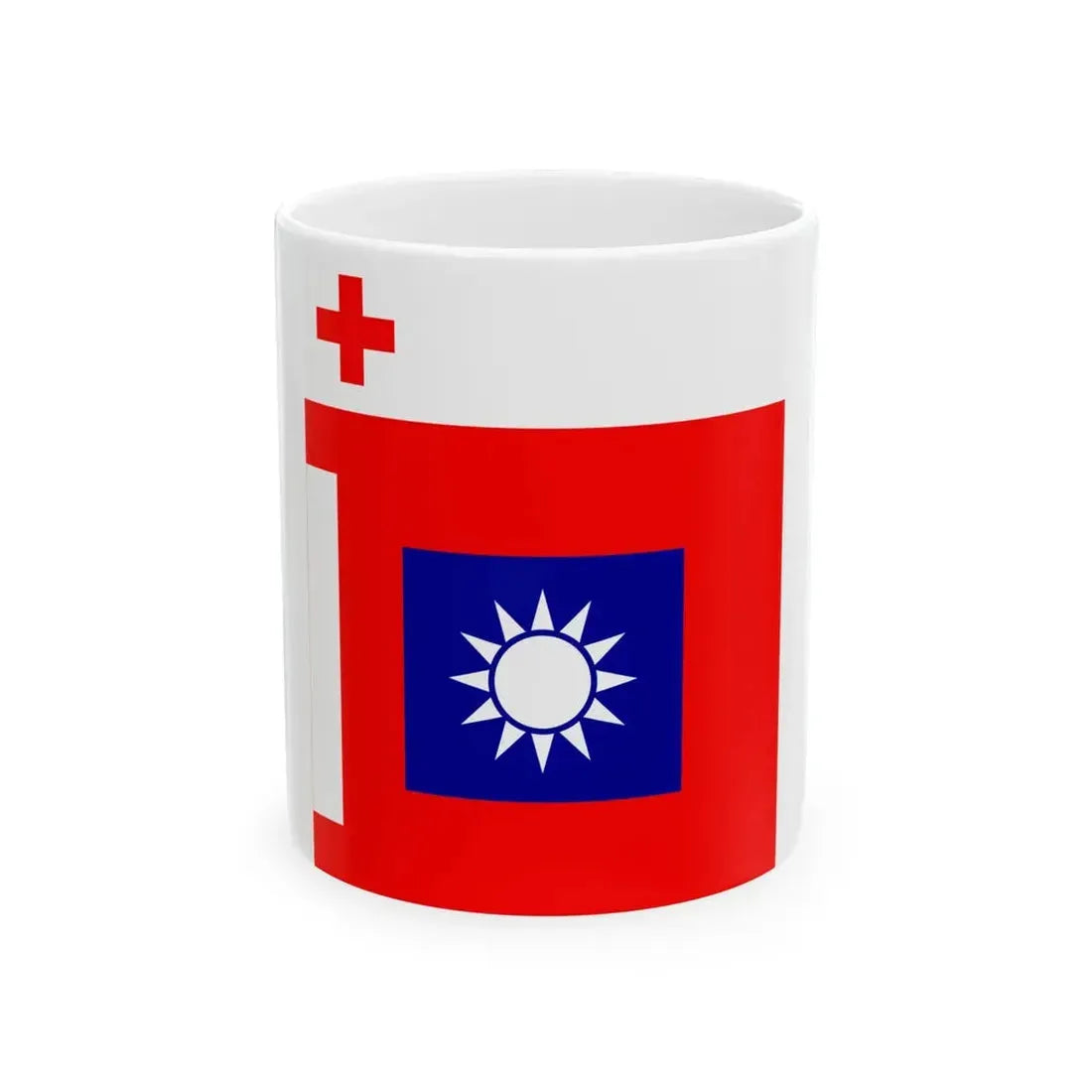 ROCA Hospital Flag 1953 (China) White Coffee Mug 11oz - Go Mug Yourself