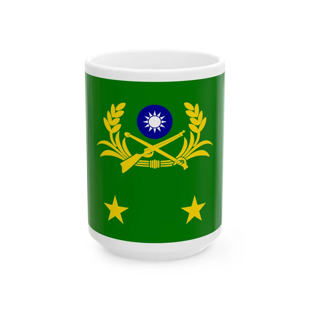 ROCA Lieutenant Generals Flag (China) White Coffee Mug 15oz - Go Mug Yourself