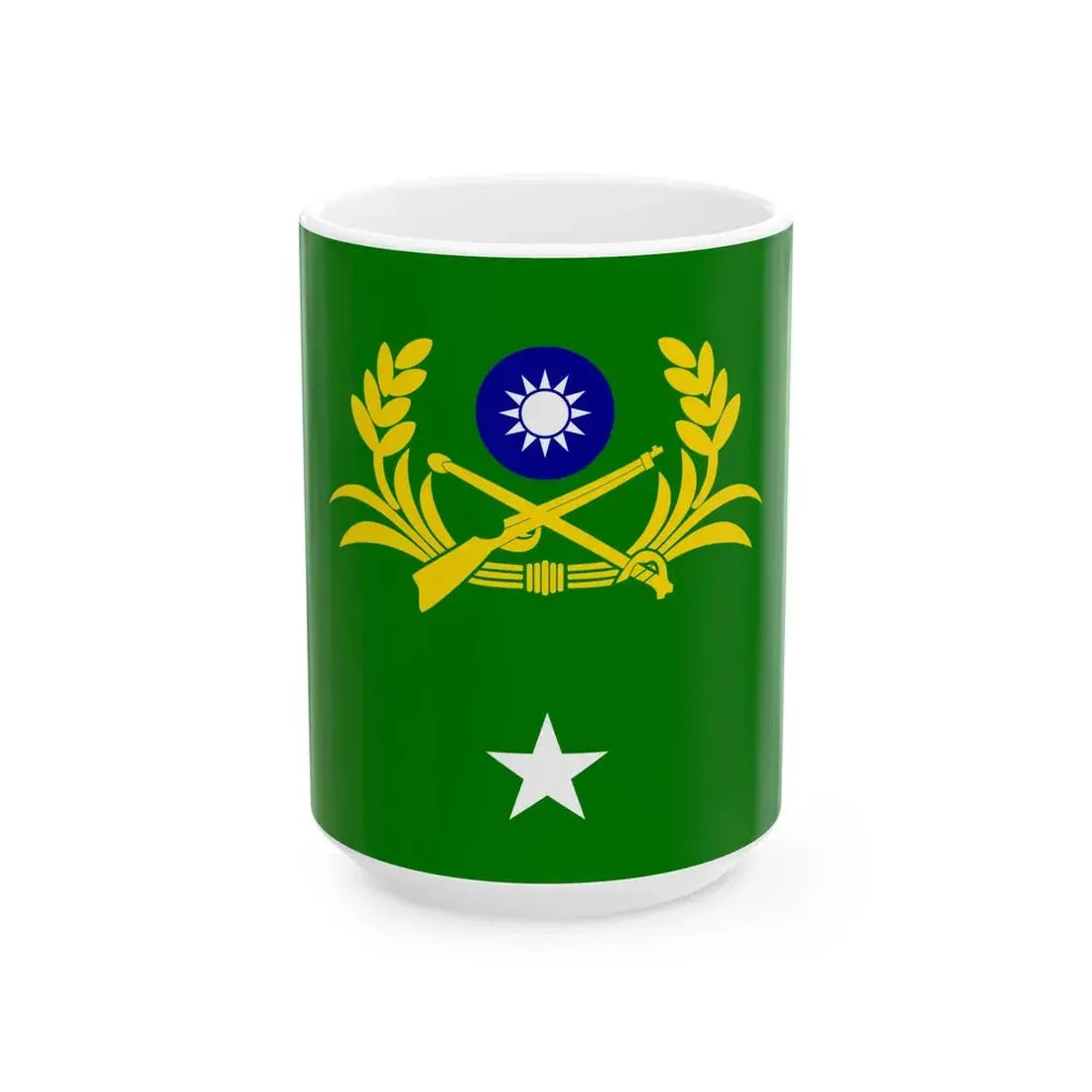ROCA Major Generals Flag 1958 (China) White Coffee Mug 15oz - Go Mug Yourself