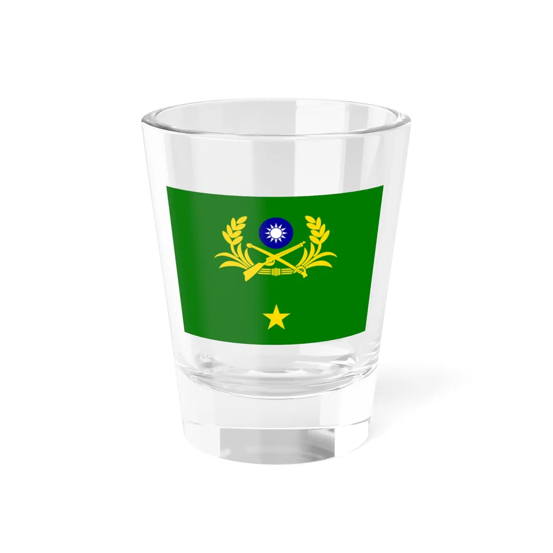ROCA Major Generals Flag (China) Shot Glass 1.5oz 1.5oz - Go Mug Yourself