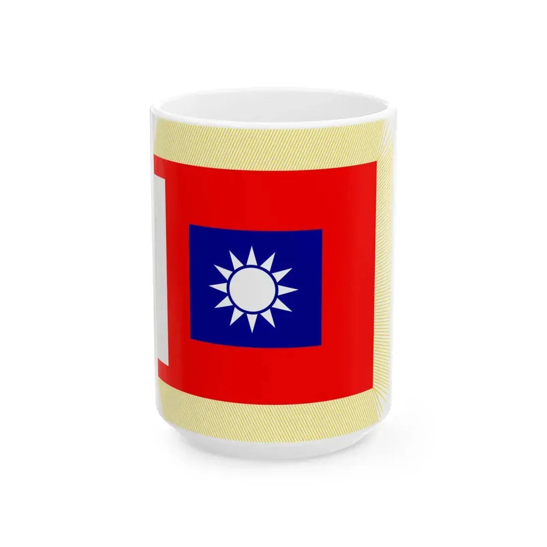 ROCA Regiment Flag 1953 (China) White Coffee Mug 15oz - Go Mug Yourself
