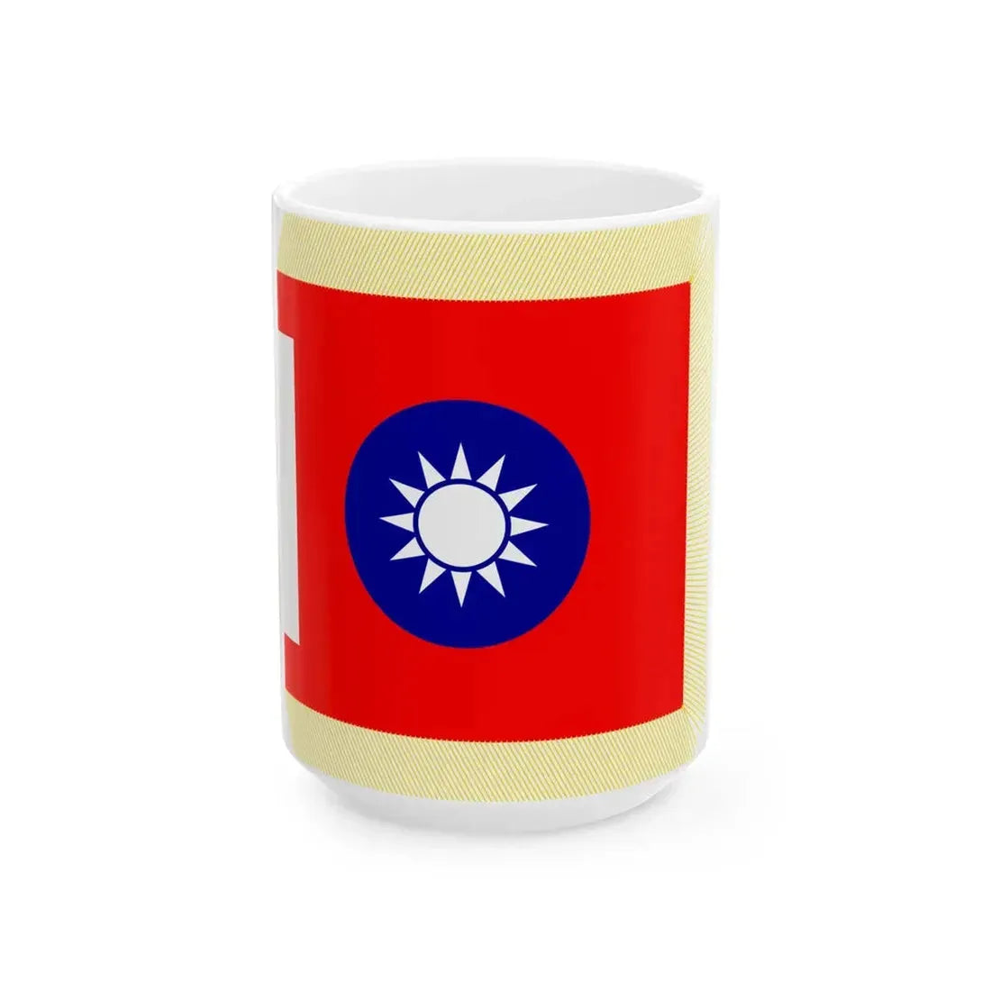ROCA School Flag 1953 (China) White Coffee Mug 15oz - Go Mug Yourself