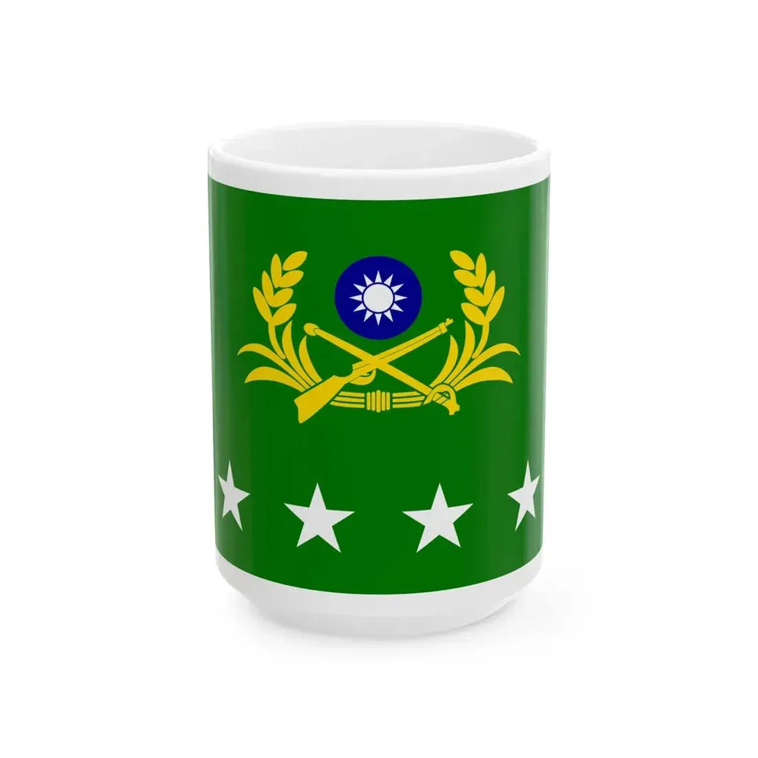 ROCA Senior Generals Flag 1958 (China) White Coffee Mug 15oz - Go Mug Yourself