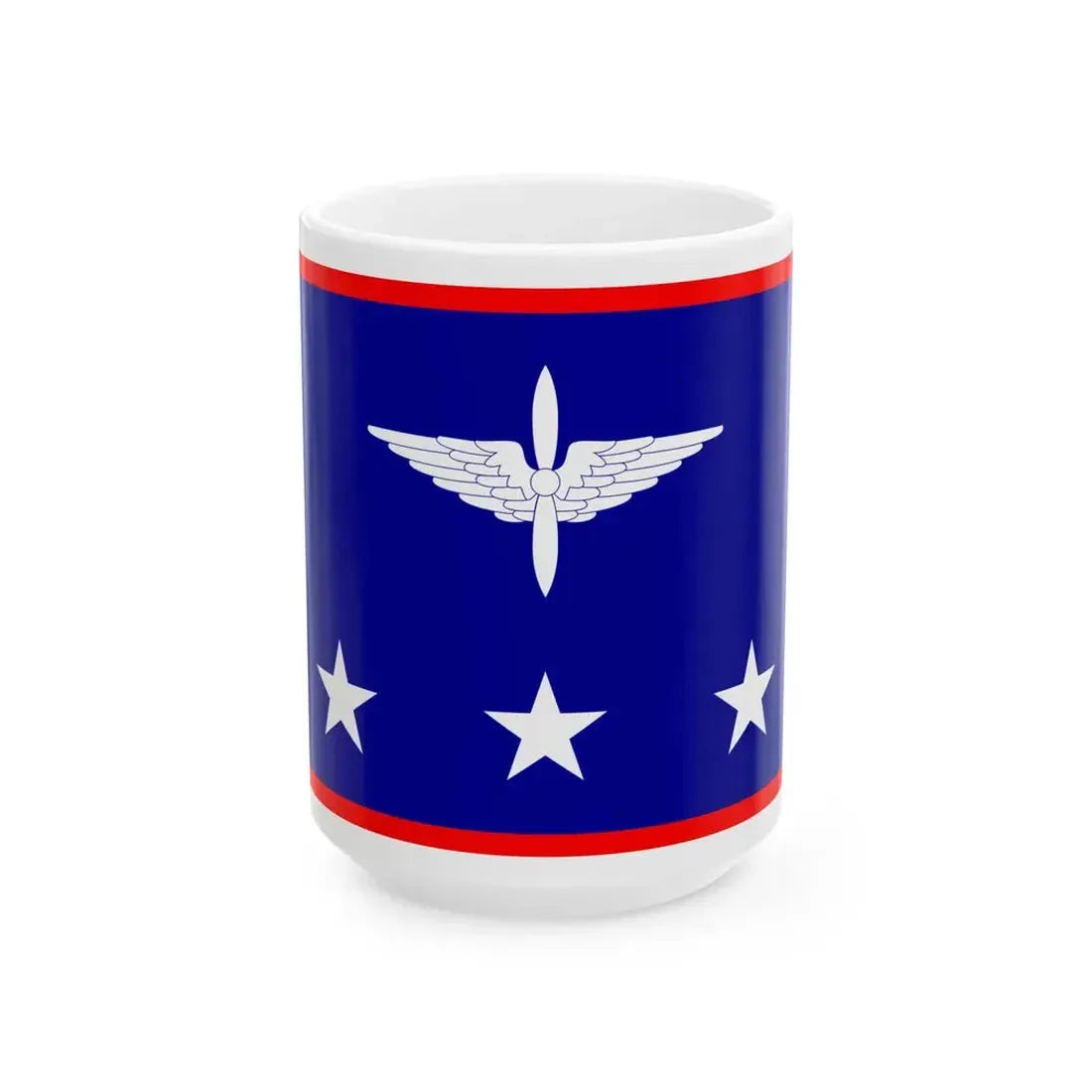 ROCAF Generals Flag 1948 (China) White Coffee Mug 15oz - Go Mug Yourself