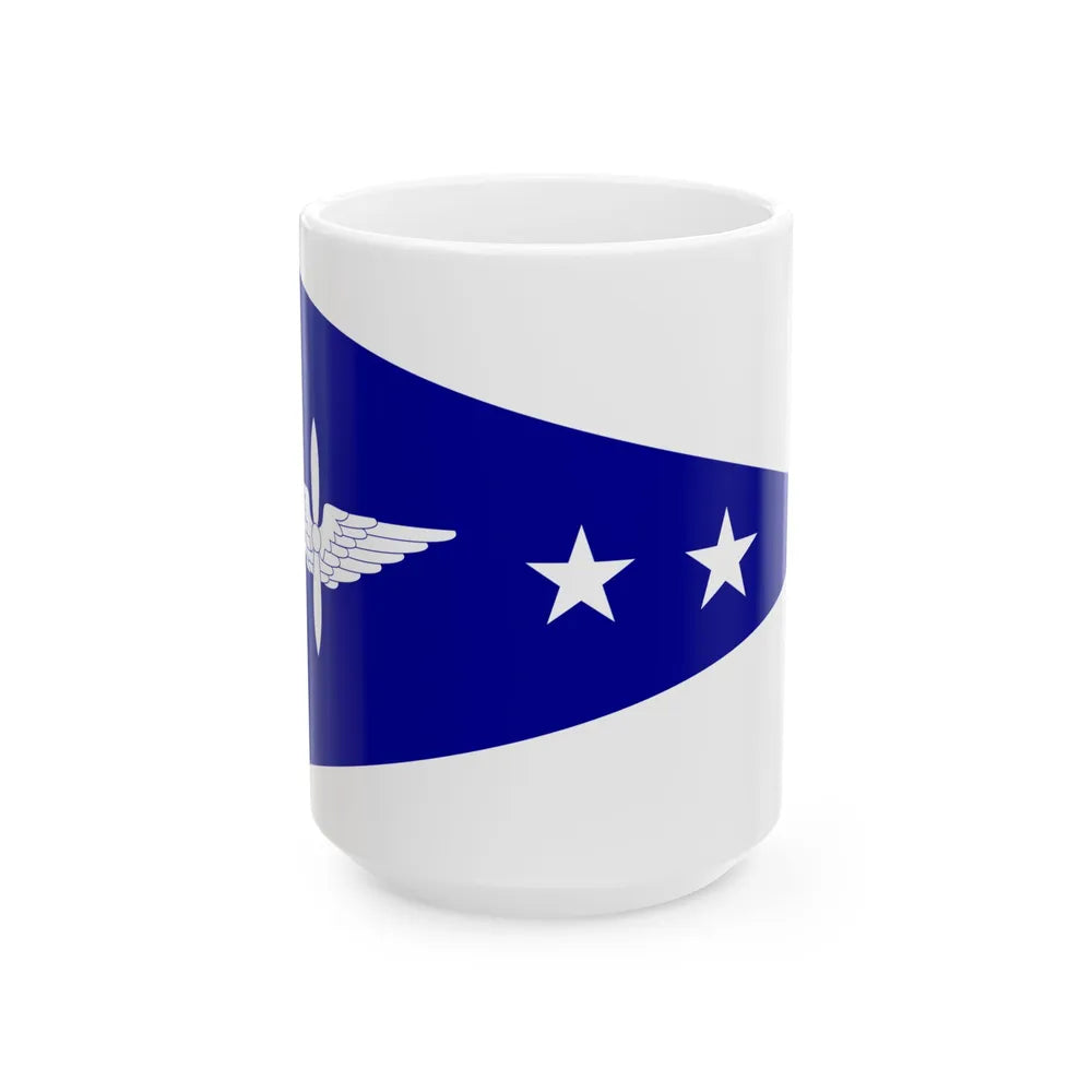 ROCAF Lieutenant Colonels Flag 1937 (China) White Coffee Mug 15oz - Go Mug Yourself