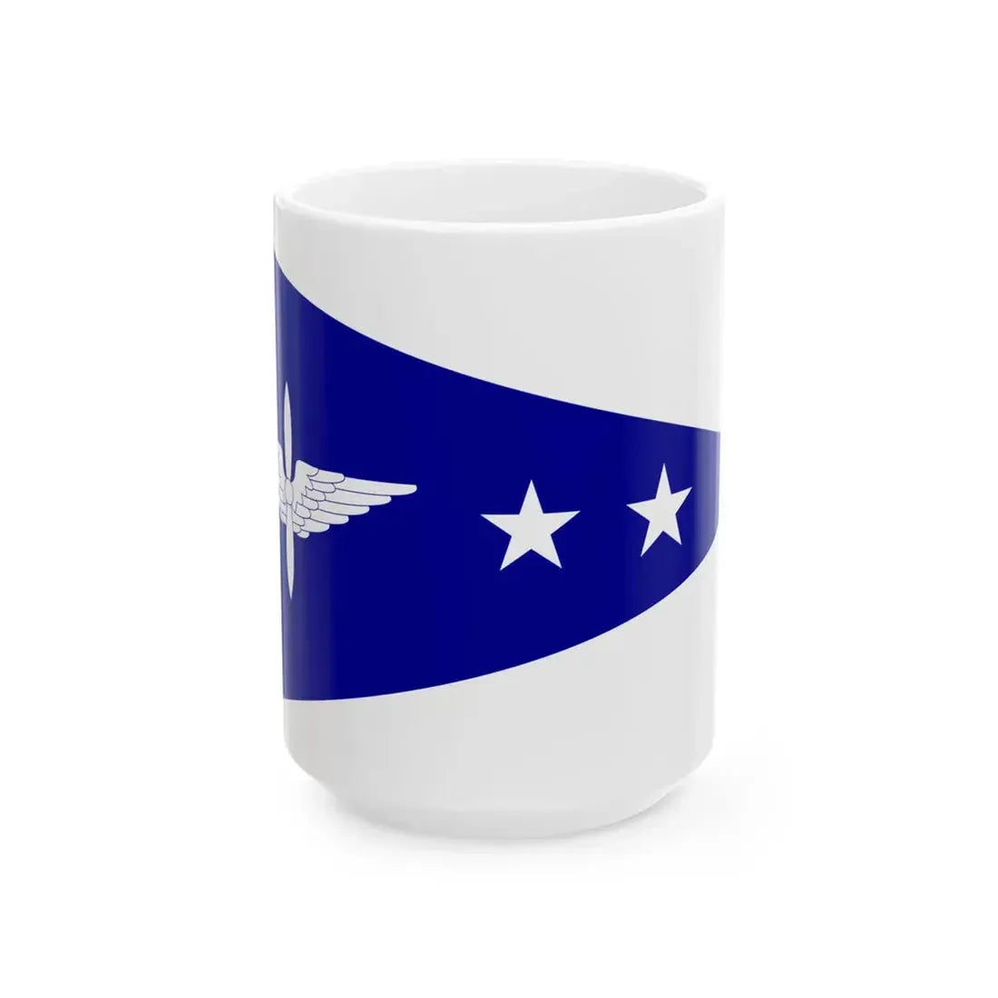 ROCAF Lieutenant Colonels Flag 1937 (China) White Coffee Mug 15oz - Go Mug Yourself