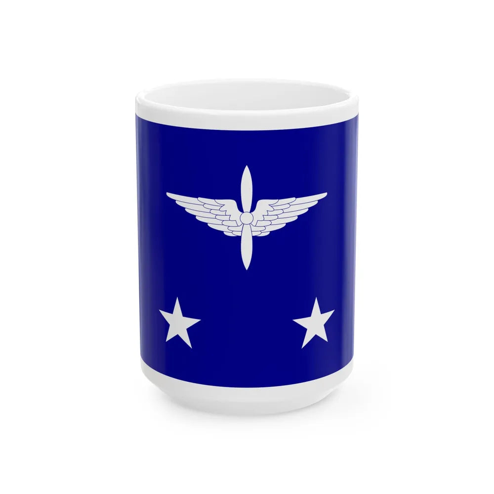 ROCAF Lieutenant Generals Flag 1937 (China) White Coffee Mug 15oz - Go Mug Yourself