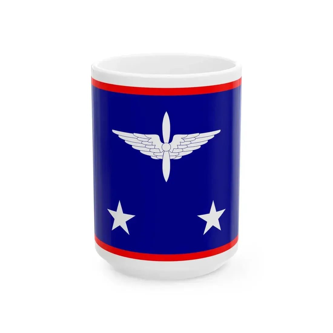 ROCAF Lieutenant Generals Flag 1948 (China) White Coffee Mug 15oz - Go Mug Yourself