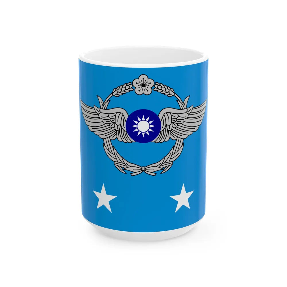 ROCAF Lieutenant Generals Flag 1981 (China) White Coffee Mug 15oz - Go Mug Yourself