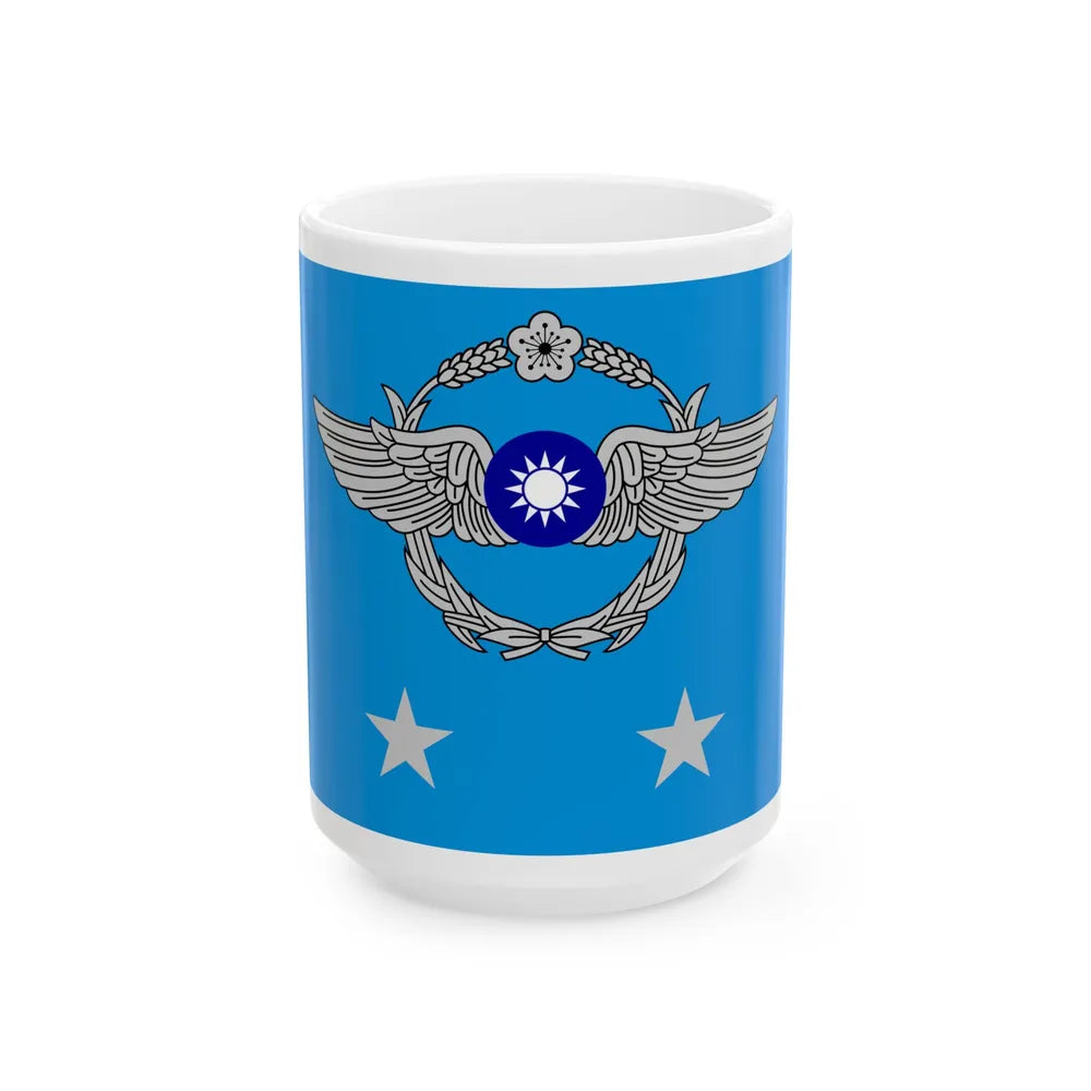ROCAF Lieutenant Generals Flag (China) White Coffee Mug 15oz - Go Mug Yourself