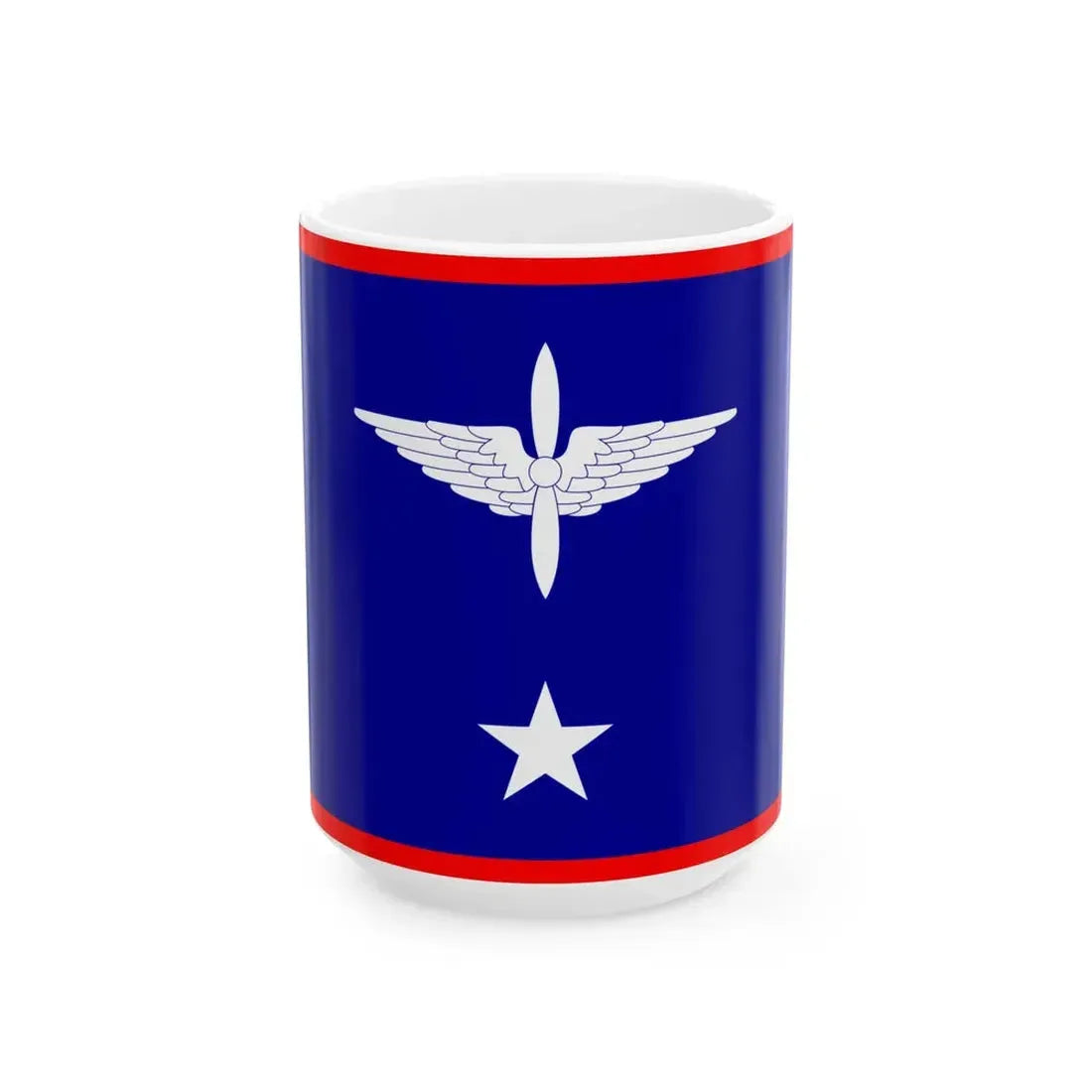 ROCAF Major Generals Flag 1948 (China) White Coffee Mug 15oz - Go Mug Yourself