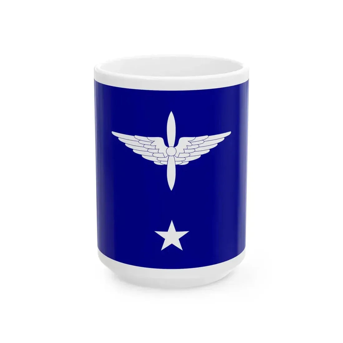 ROCAF Major Generals Flag 1958 (China) White Coffee Mug 15oz - Go Mug Yourself
