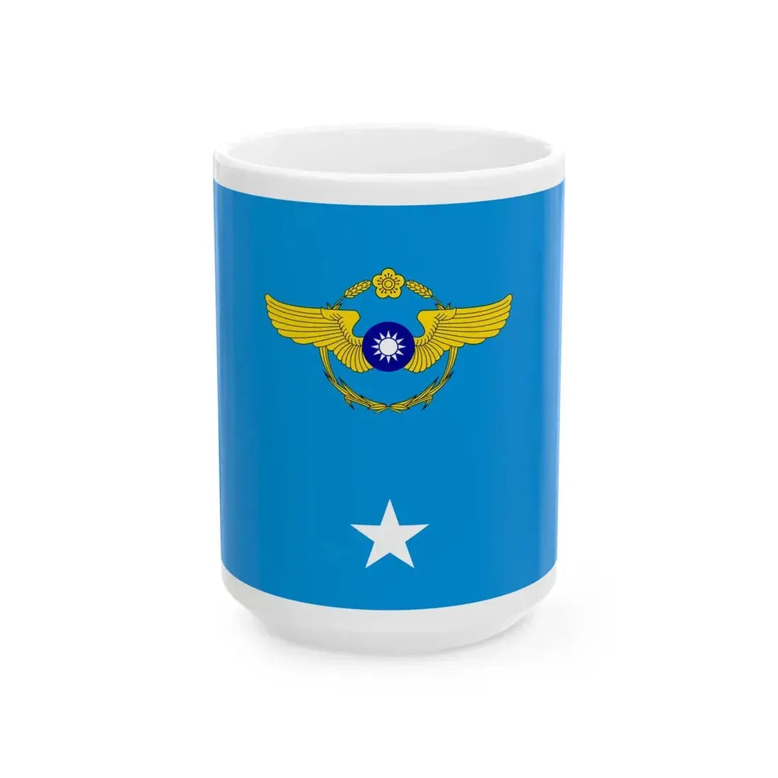 ROCAF Major Generals Flag 1962 (China) White Coffee Mug 15oz - Go Mug Yourself