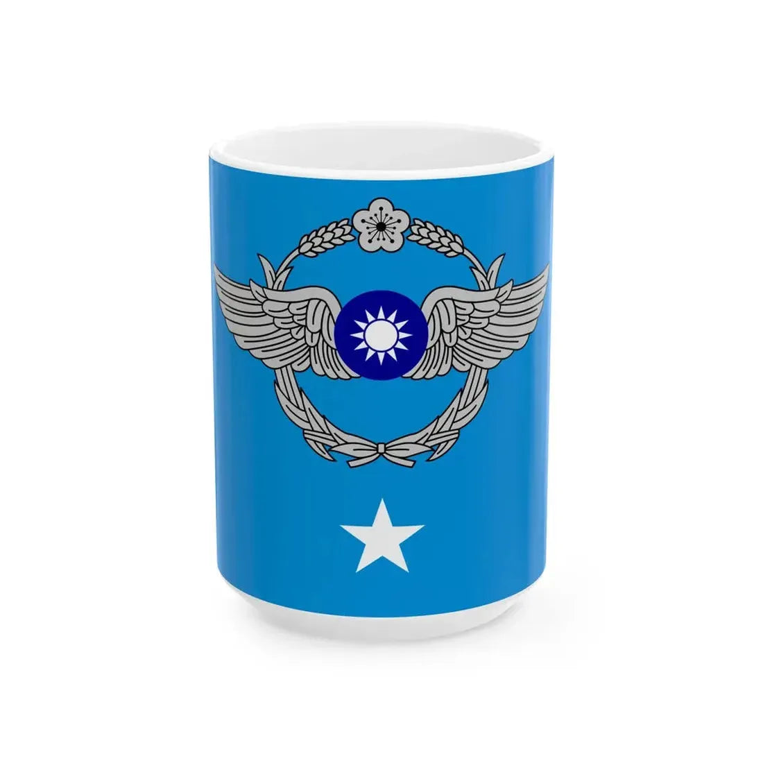ROCAF Major Generals Flag 1981 (China) White Coffee Mug 15oz - Go Mug Yourself