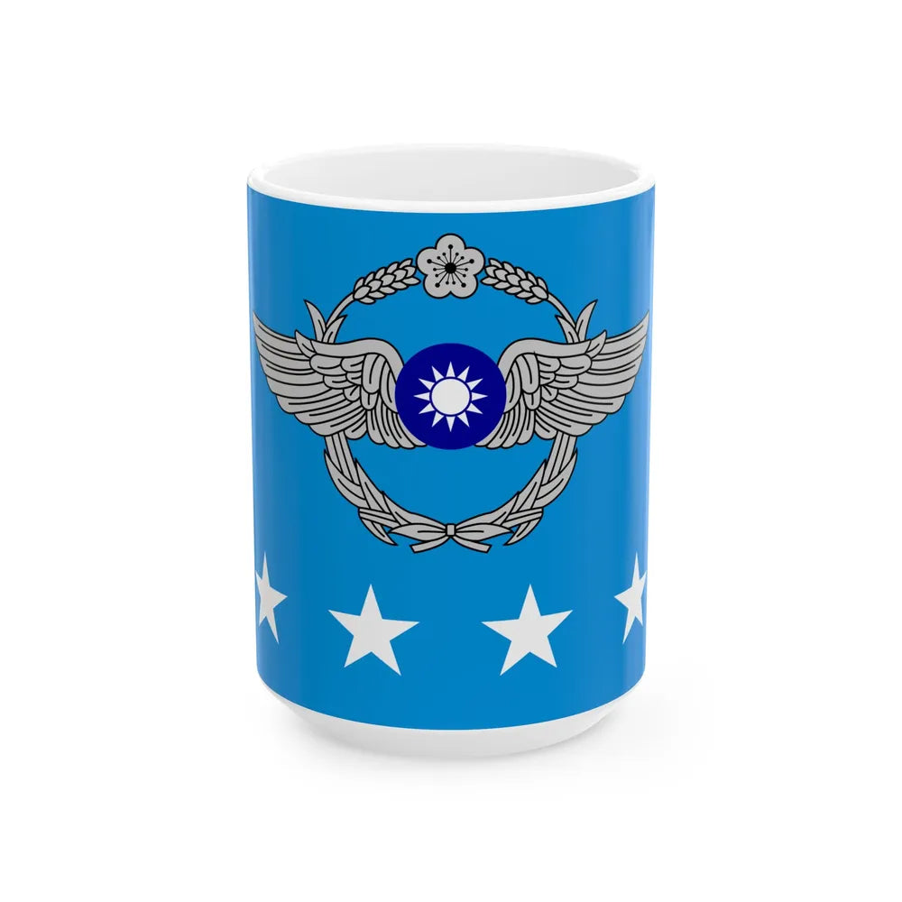 ROCAF Senior Generals Flag 1981 (China) White Coffee Mug 15oz - Go Mug Yourself