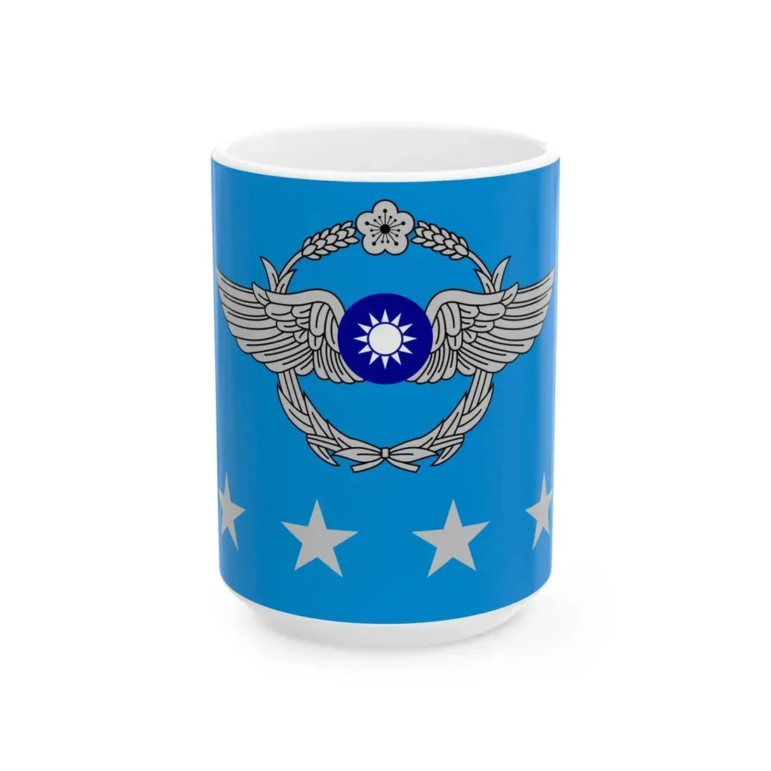 ROCAF Senior Generals Flag (China) White Coffee Mug 15oz - Go Mug Yourself