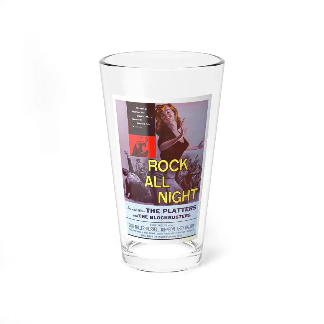 ROCK ALL NIGHT 1957 Movie Poster - Pint Glass 16oz 16oz - Go Mug Yourself