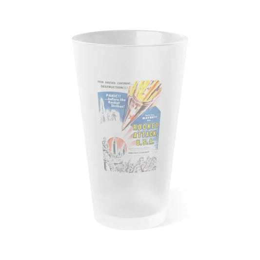 ROCKET ATTACK USA 1958 Movie Poster - Frosted Pint Glass 16oz 16oz Frosted - Go Mug Yourself