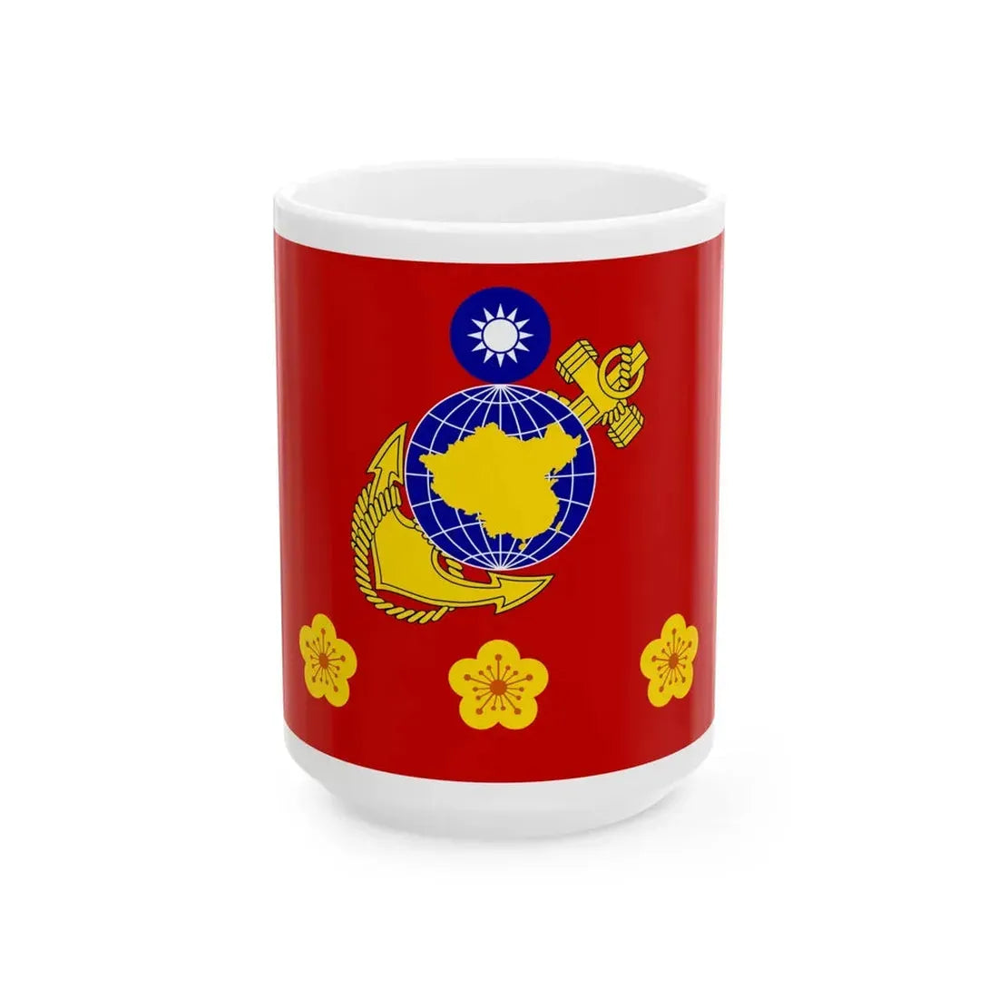 ROCMC Colonels Flag (China) White Coffee Mug 15oz - Go Mug Yourself