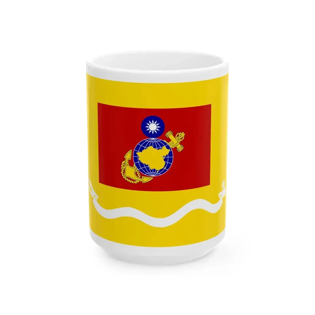 ROCMC Company Flag 1960 (China) White Coffee Mug 15oz - Go Mug Yourself