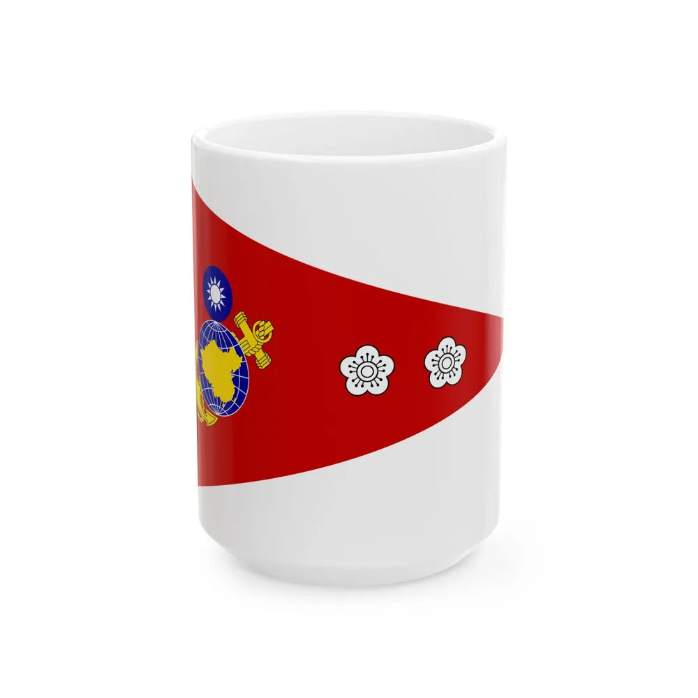ROCMC Lieutenant Colonels Flag 1964 (China) White Coffee Mug 15oz - Go Mug Yourself