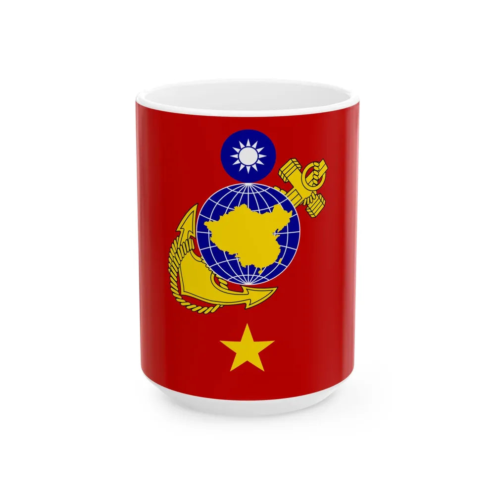 ROCMC Major Generals Flag (China) White Coffee Mug 15oz - Go Mug Yourself