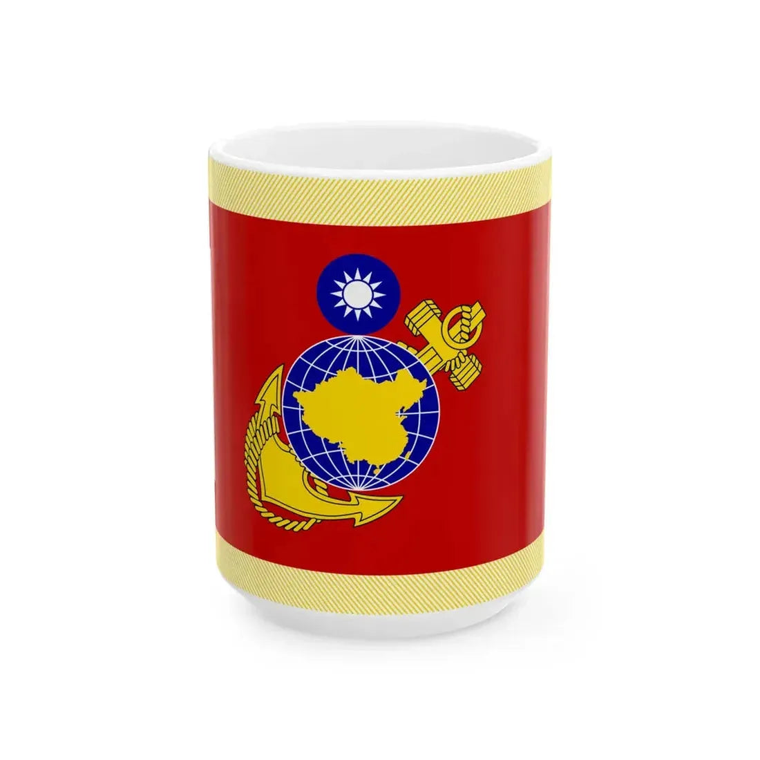 ROCMC Unit Flag (China) White Coffee Mug 15oz - Go Mug Yourself