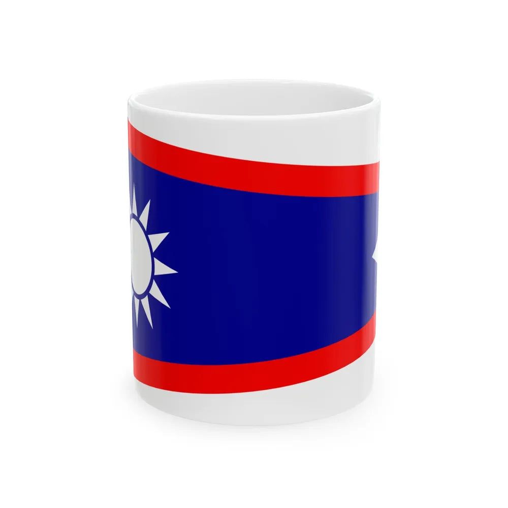 ROCN Battle Fleet Leaders Pennant (China) White Coffee Mug 11oz - Go Mug Yourself