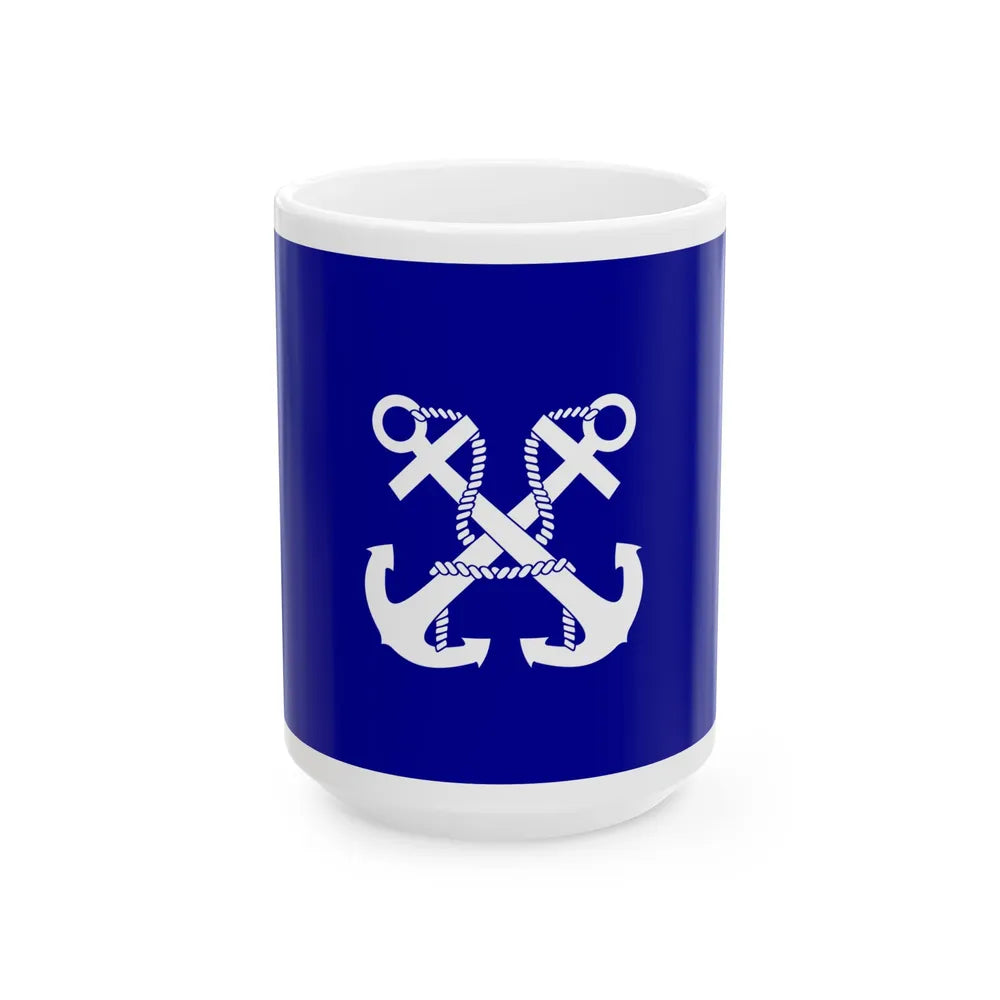 ROCN Commander-in-Chiefs Flag 1929 (China) White Coffee Mug 15oz - Go Mug Yourself