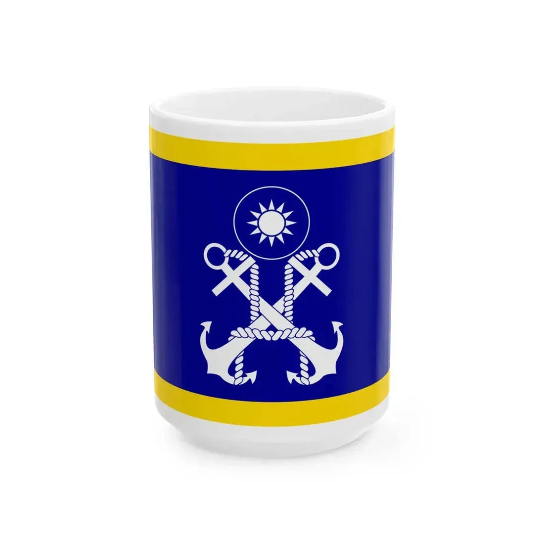 ROCN Commander-in-Chiefs Flag 1962 (China) White Coffee Mug 15oz - Go Mug Yourself