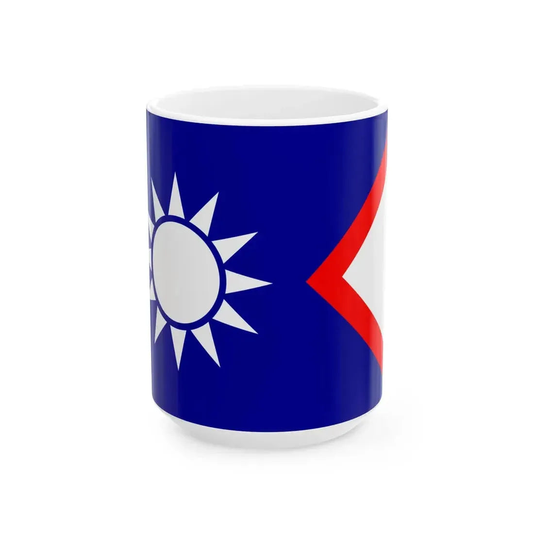 ROCN Commodores Flag 1929 (China) White Coffee Mug 15oz - Go Mug Yourself