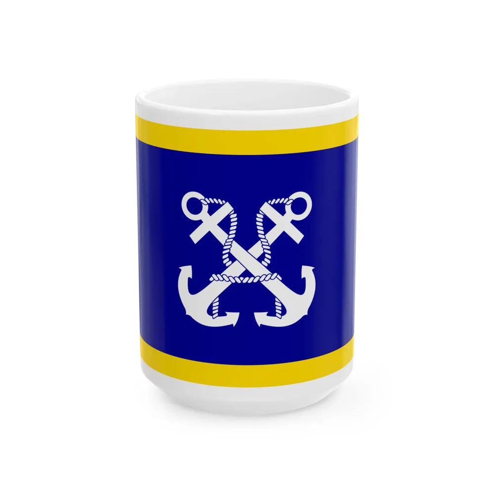 ROCN Deputy Commander-in-Chiefs Flag 1958 (China) White Coffee Mug 15oz - Go Mug Yourself