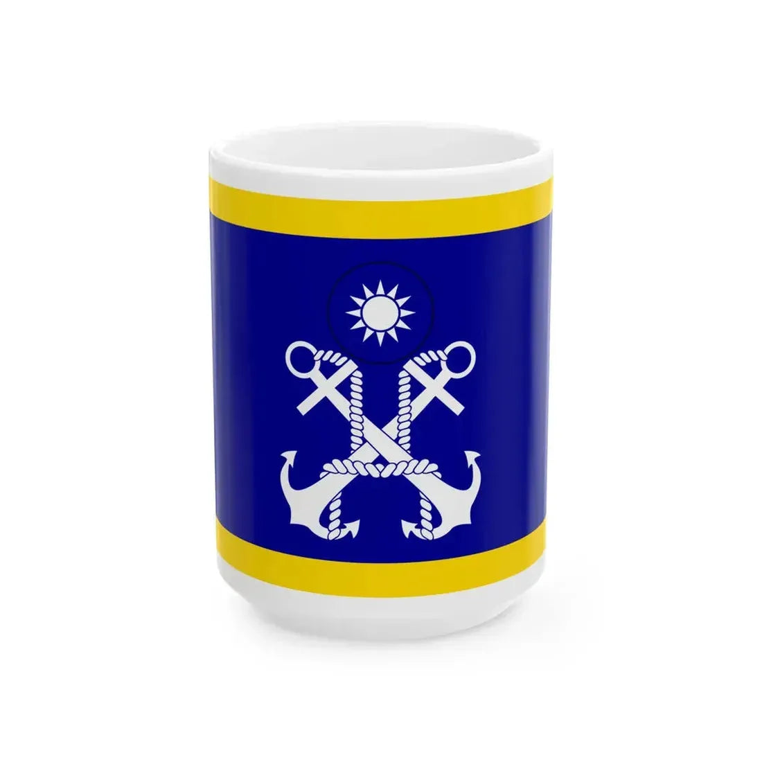 ROCN Deputy Commander-in-Chiefs Flag (China) White Coffee Mug 15oz - Go Mug Yourself