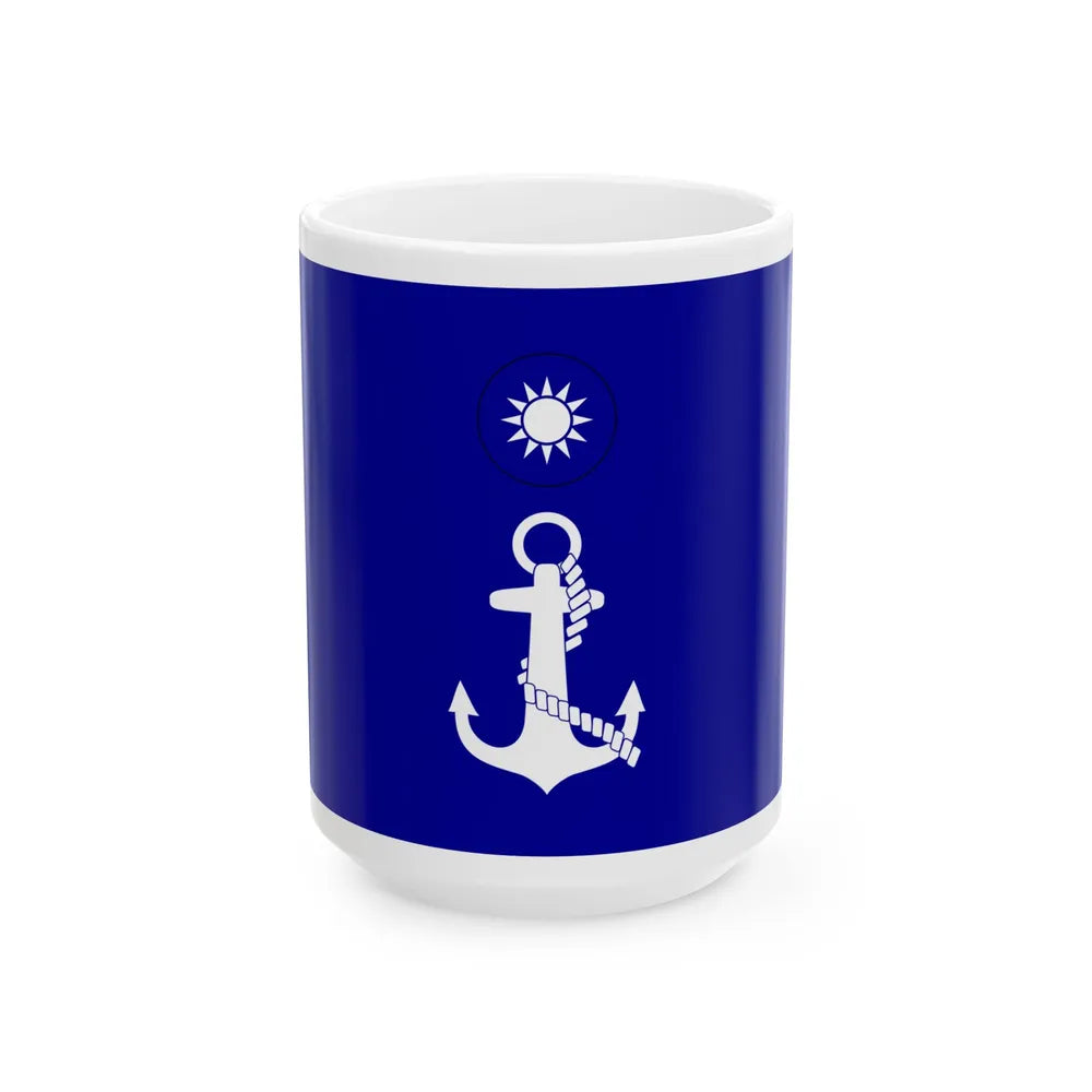 ROCN Fleet Commanders Flag (China) White Coffee Mug 15oz - Go Mug Yourself