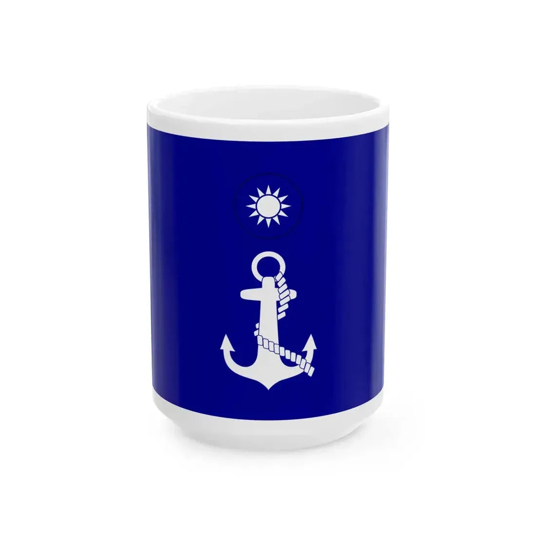 ROCN Fleet Commanders Flag (China) White Coffee Mug 15oz - Go Mug Yourself