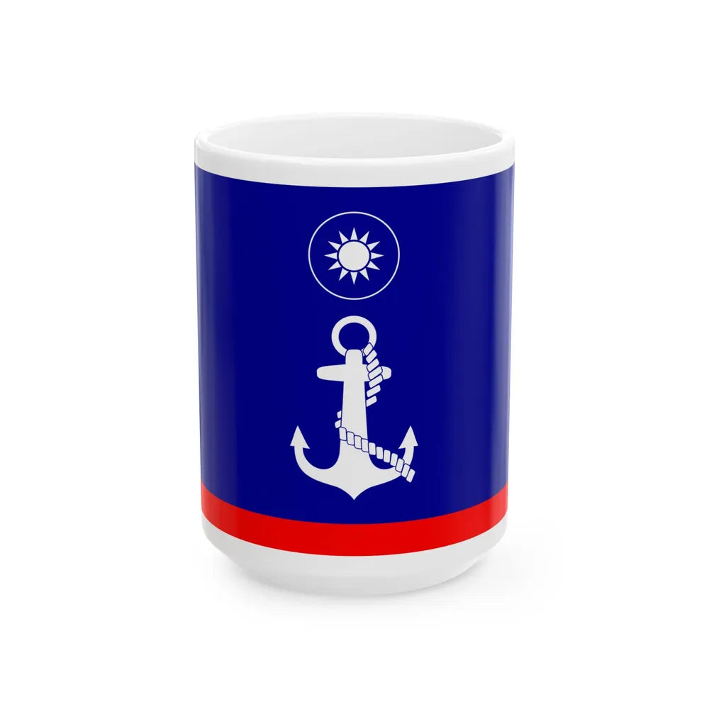 ROCN Fleet Deputy Commanders Flag 1962 (China) White Coffee Mug 15oz - Go Mug Yourself