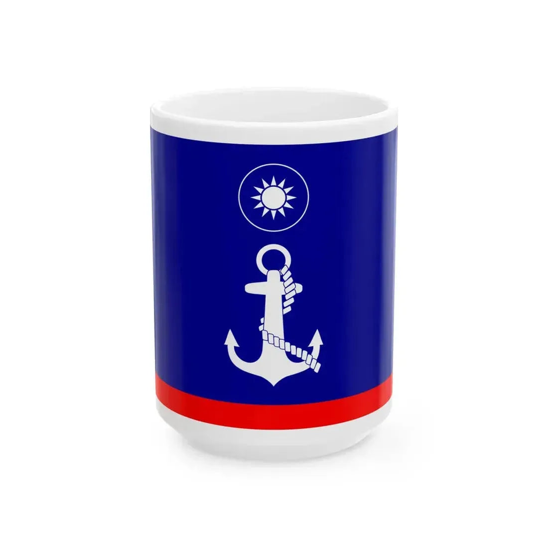 ROCN Fleet Deputy Commanders Flag 1962 (China) White Coffee Mug 15oz - Go Mug Yourself